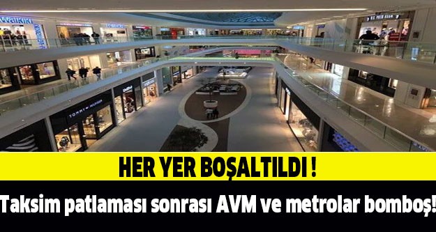 HER YER BOŞALTILDI !