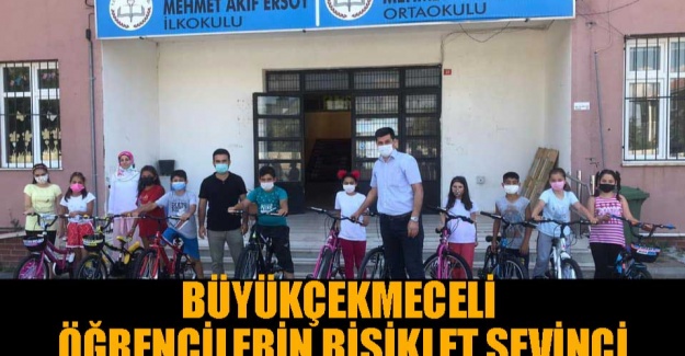 Büyükçekmeceli öğrencilerin bisiklet sevinci