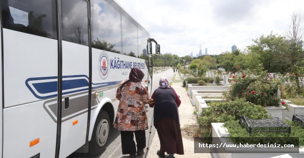 Kağıthane'de mezarlıklara ücretsiz ulaşım kolaylığı