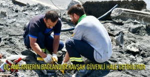 Üç Ana Arterin Bağlandığı Kavşak Güvenli Hale Getiriliyor